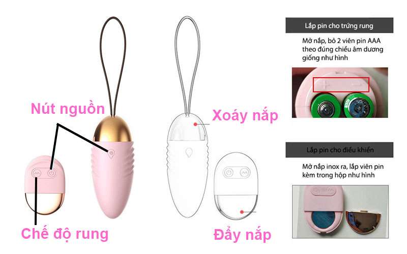 Hướng dẫn sử dụng trứng rung tình yêu Vibrator